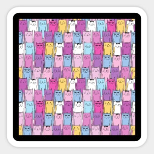 Colorful Cat Pattern Sticker